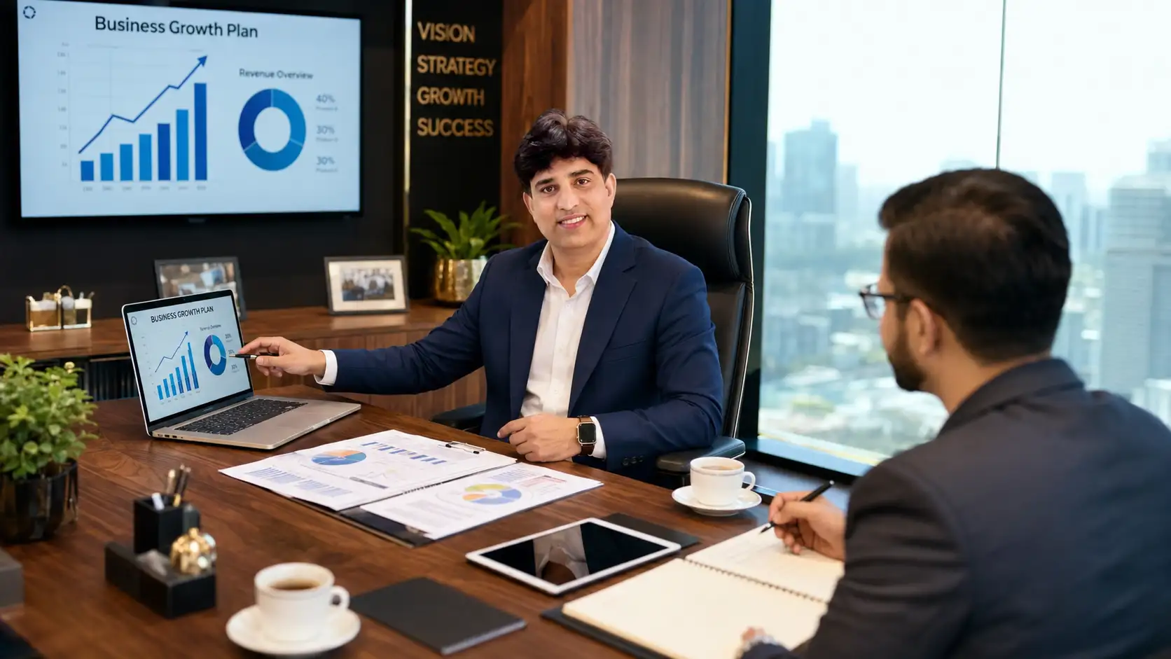 Client achieving wealth growth